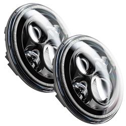 Oracle 7 in. High-Powered LED Headlights 07-18 Jeep Wrangler - Click Image to Close